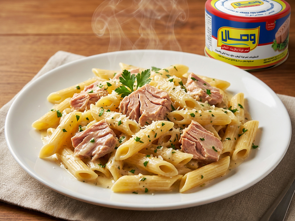 مكرونة بالتونة من وصال