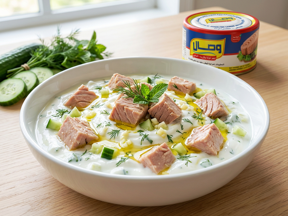 سلطة التونة بالزبادي من وصال